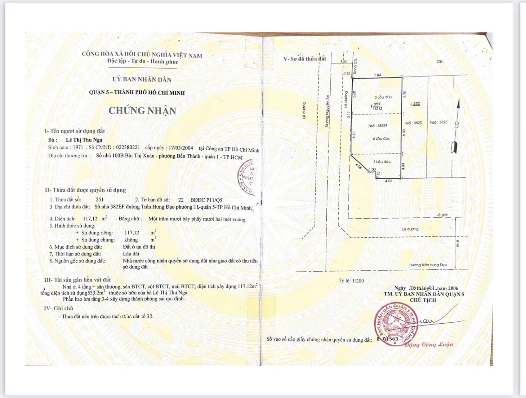 Bán nhà Trần Hưng Đạo, P11, Q5 – Giá 58 tỷ