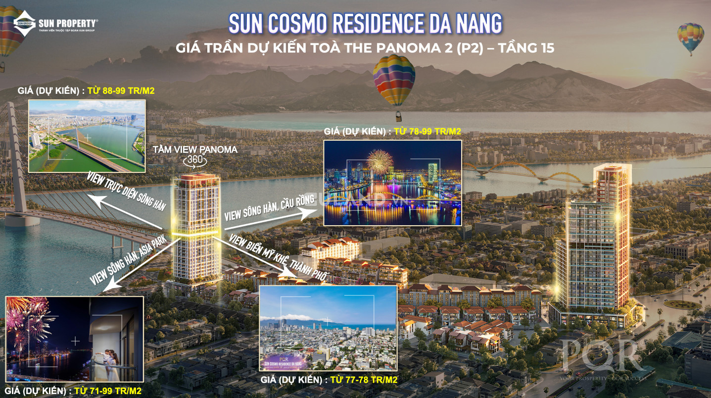 Bảng hàng chủ đầu tư căn hộ Panoma dự án Sun Cosmo Residence của Sun Group