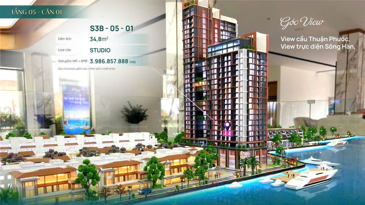Giỏ hàng mới độc quyền Sun Group - 20 căn hộ mặt tiền sông Hàn view pháo hoa - Chiết khấu 12%. Liên hệ 0905533562   - Vị trí vip nhất TP Đà Nẵng: Mặt tiền đường Trần Hưng Đạo, đối diện toà hành chính Đà Nẵng, view sông Hàn - liền kề khán đài Pháo hoa Quốc