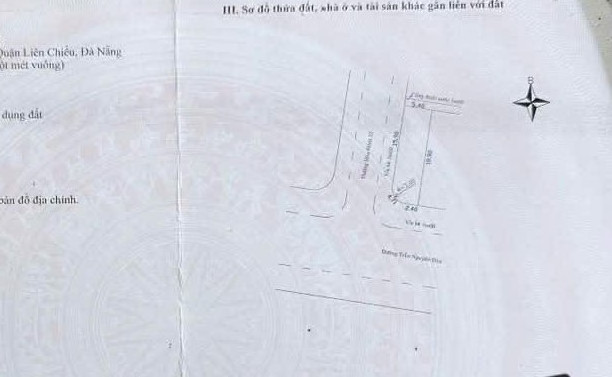 Đất 2 MT Trần Nguyên Đán và Hoà Minh 22. Đường 10m5 và 5m5.