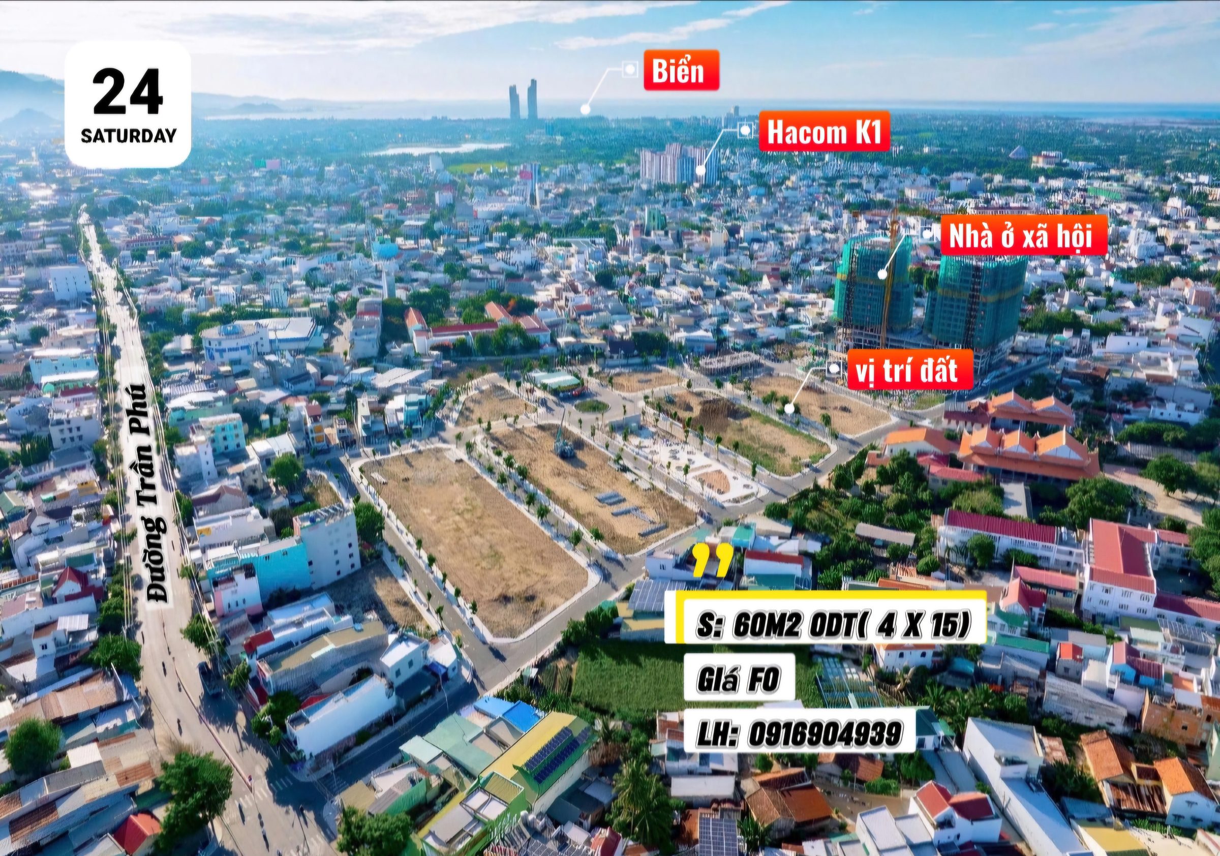 ĐẤT KHU ĐÔ THỊ MK PHAN RANG - 60M2 - GẦN CHUNG CƯ - 1,9 TỶ