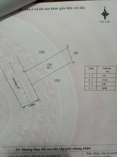 Chính chủ cần ra gấp lô đất đường Trần Quốc Toản, Đức trọng