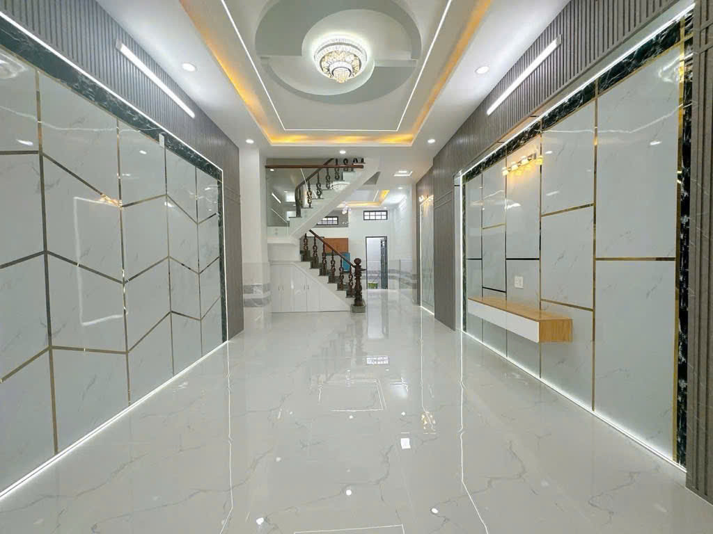 NHÀ MỚI XÂY XONG MẶT TIỀN ĐƯỜNG TRẦN THỊ CỜ-P THỚI AN-QUẬN 12