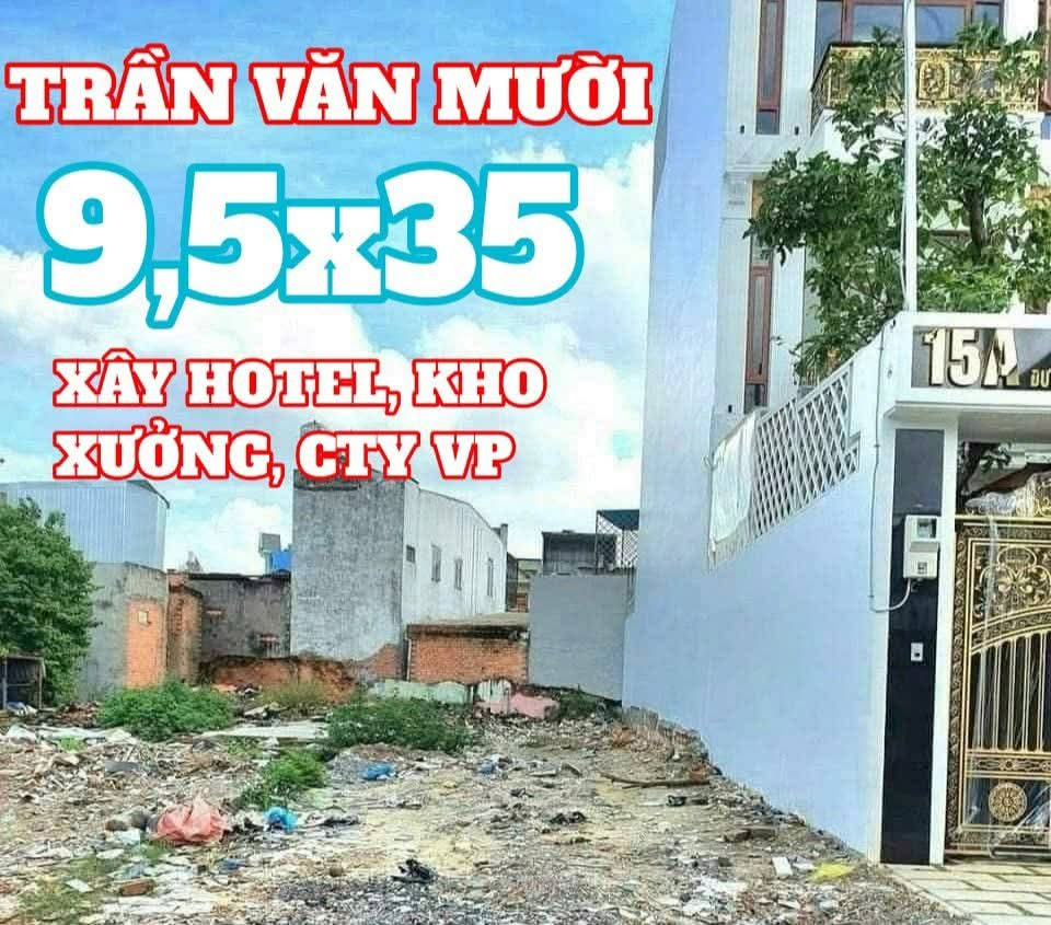 Bán đất 310m² ngang 9,5m giá 10.8 tỷ Xã Bà Điểm Trần Văn Mười x Phan văn Hớn