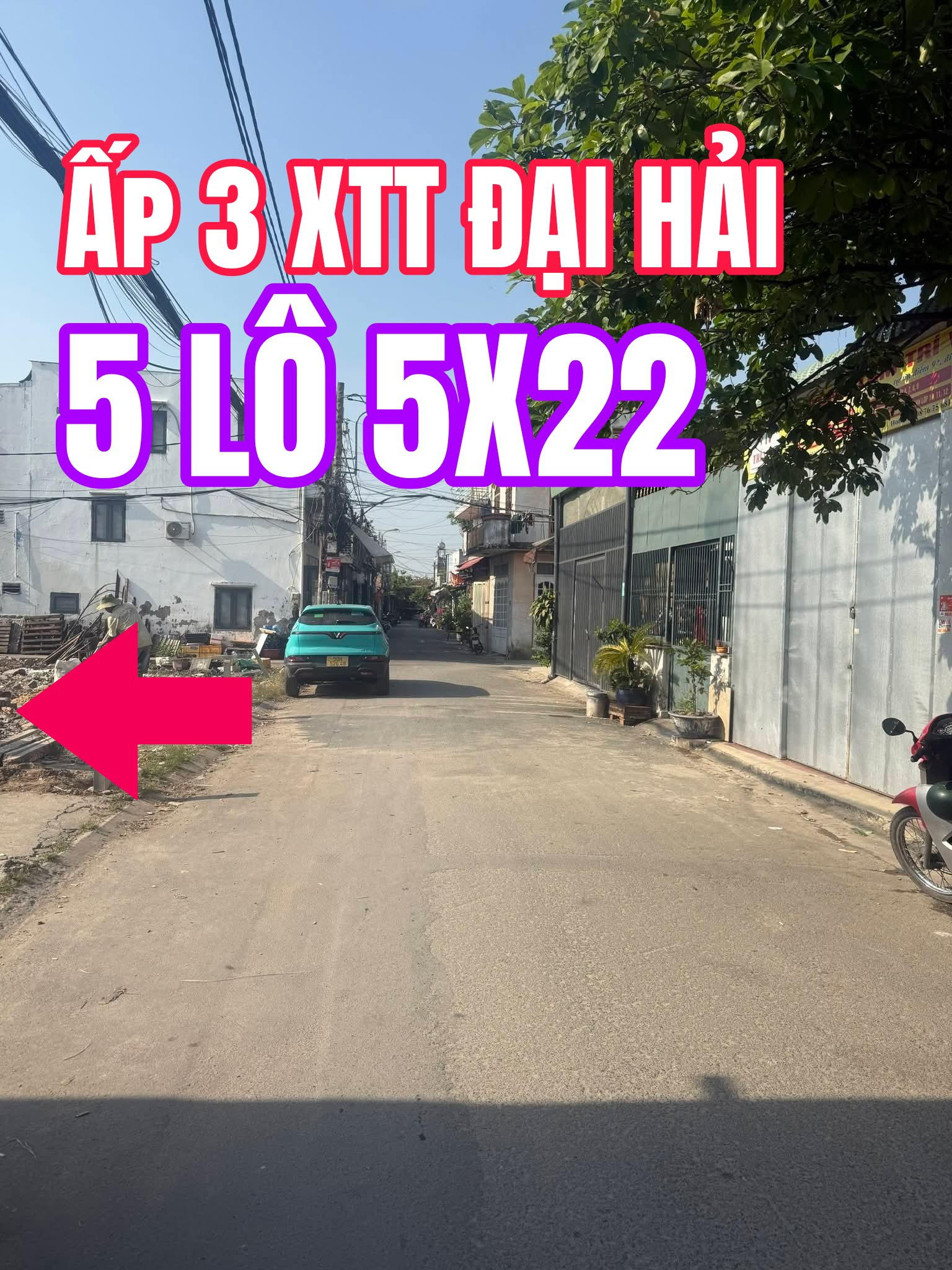 🔴 New, 5 lô F0 ấp 3 XTT gần Đại Hải theo Trần Văn Mười vào 150m các lô 5x22m giá sơ đồ DCHH xây tự do