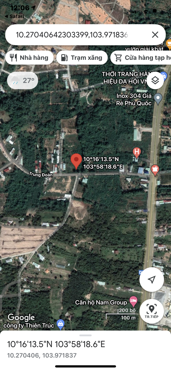 Bán  đất thổ cư 3942.9m² , giá 19.7 tỷ tại đường Trung Đoàn, Xã Cửa Dương, Thành phố Phú Quốc, Kiên Giang