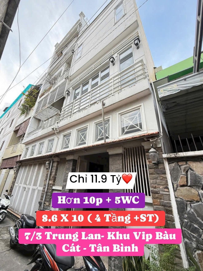 Chính Chủ Bán HXH Trung Lang Tân Bình, DT 8.6x10m, Giá 11.9 Tỷ. Liên Hệ: O981.699.932