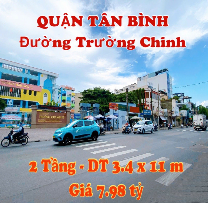 BÁN NHÀ HXH TRƯỜNG CHINH, QUẬN TÂN BÌNH, Sổ vuông 3.4 x 11 m, 2 TẦNG, 7.98 TỶ