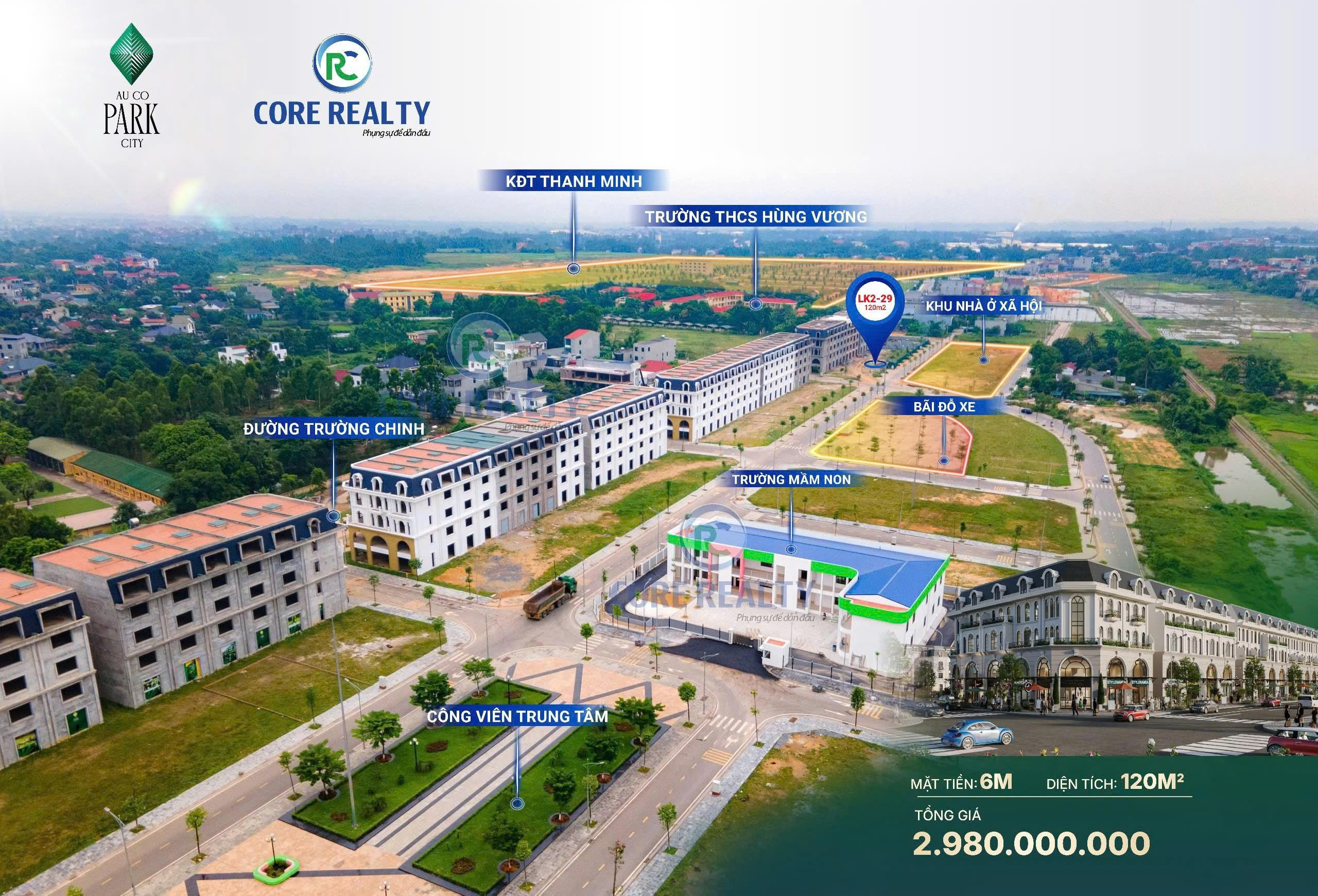 02 LÔ ĐẤT NỀN CUỐI CÙNG SIÊU ĐẸP TẠI TRUNG TÂM PHƯỜNG ÂU CƠ – PHÚ THỌ