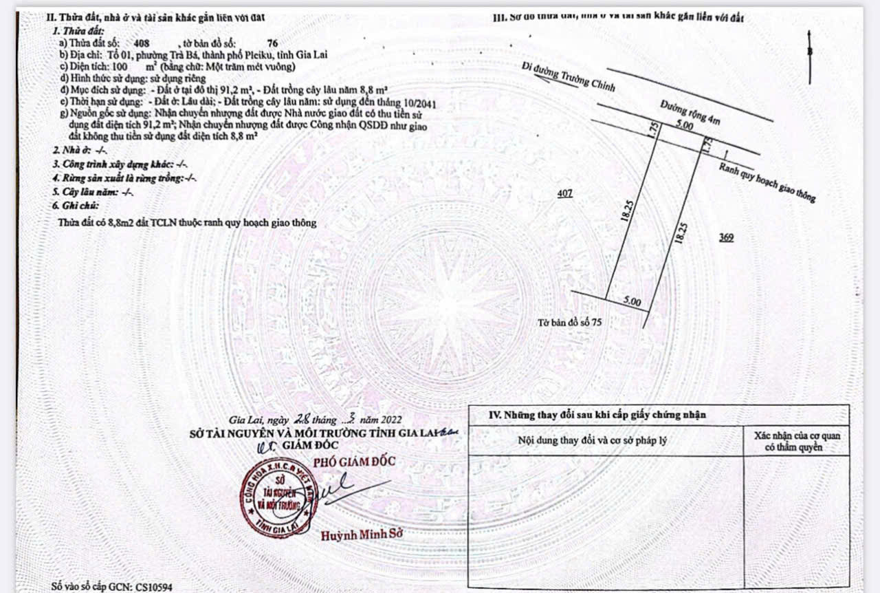 ĐẤT HẺM 309 TRƯỜNG CHINH NGAY GẦN KỀ CHỢ TRÀ BÁ