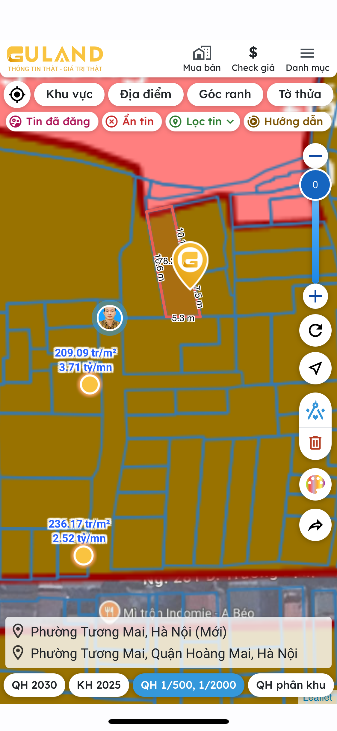 Bán nhà Trương Định, Hai Bà Trưng 29.6m² ngang 3m giá 5.4 tỷ Phường Tương Mai