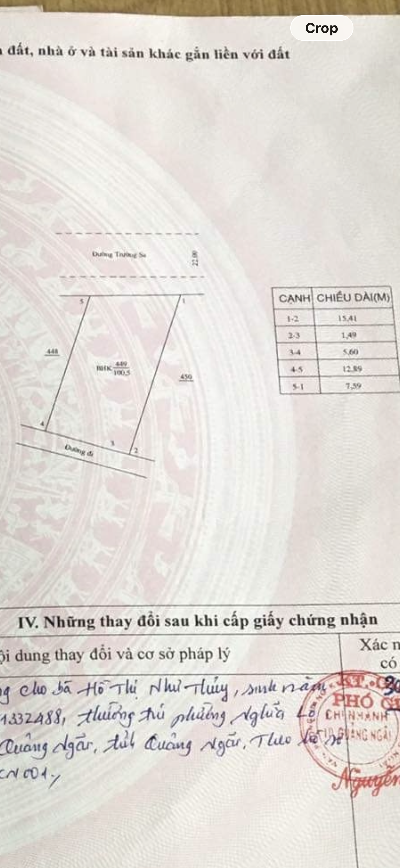 Bán đất 100.5m² ngang 7,59m giá 1.7 tỷ tại Đường Trường Sa Xã An Phú