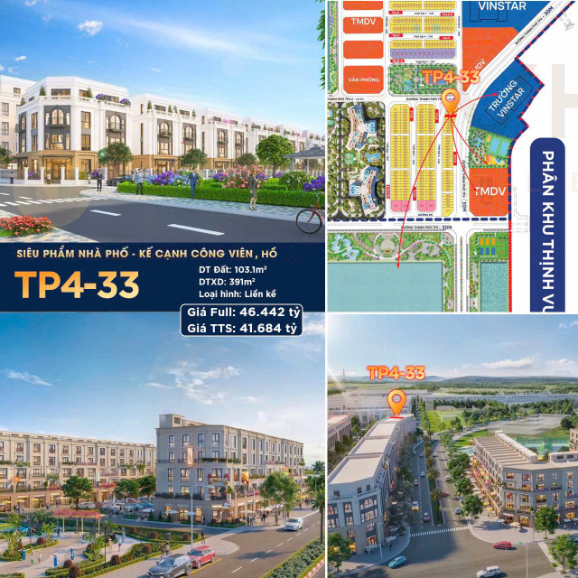 Siêu phẩm liền kề 2 mặt tiền, vị trí vàng đắc địa tại Vinhomes Global Gate!** 🌸

Mã căn: TP4-33