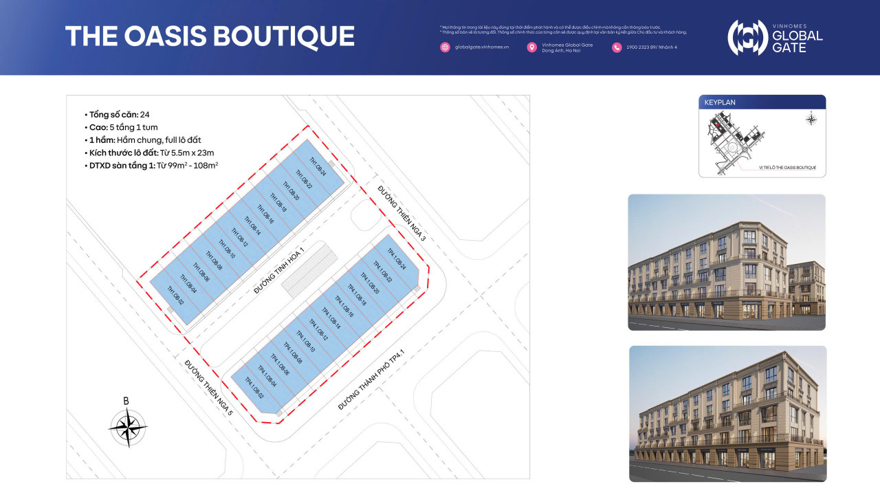 Cần Bán Shophouse TMDV Vinhome Global Gate, Cổ Loa Đường Trường Sa, Xã Xuân Canh, Đông Anh, Hà Nội .