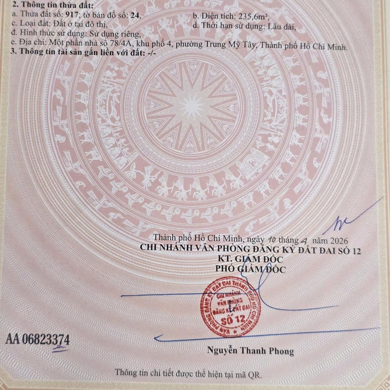 Bán 235,6m2 mt trương thị ngào q12 cực rẻ cho ai nhanh tay
