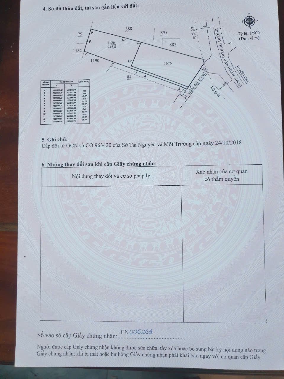 Cần bán 2 lô đất đẹp Trương Văn Hoàn, full thổ cư, pháp lý chuẩn