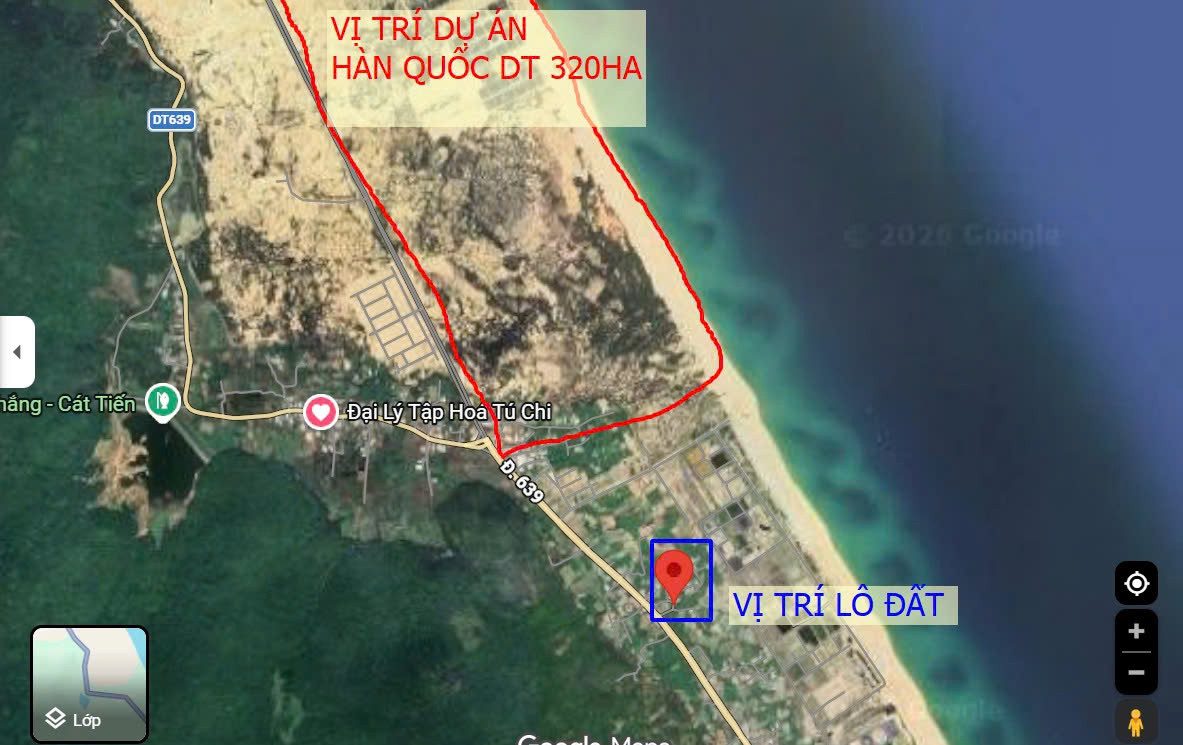 Bán nhanh lô đất vườn siêu đệp diện tích 486m2 có 50 thổ cư ở biển Tân Thắng, Cát Tiến