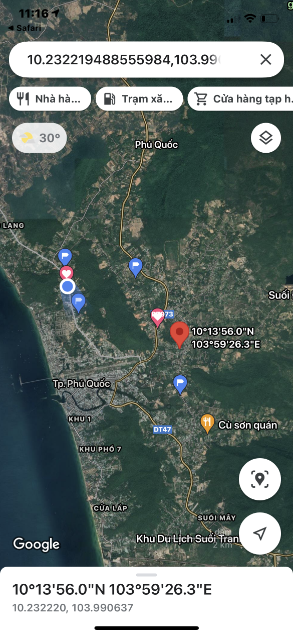Bán bán  đất thổ cư 112.7m² , giá 1.7 tỷ tại đường Tuyến Tránh, Xã Cửa Dương, Thành phố Phú Quốc, Kiên Giang