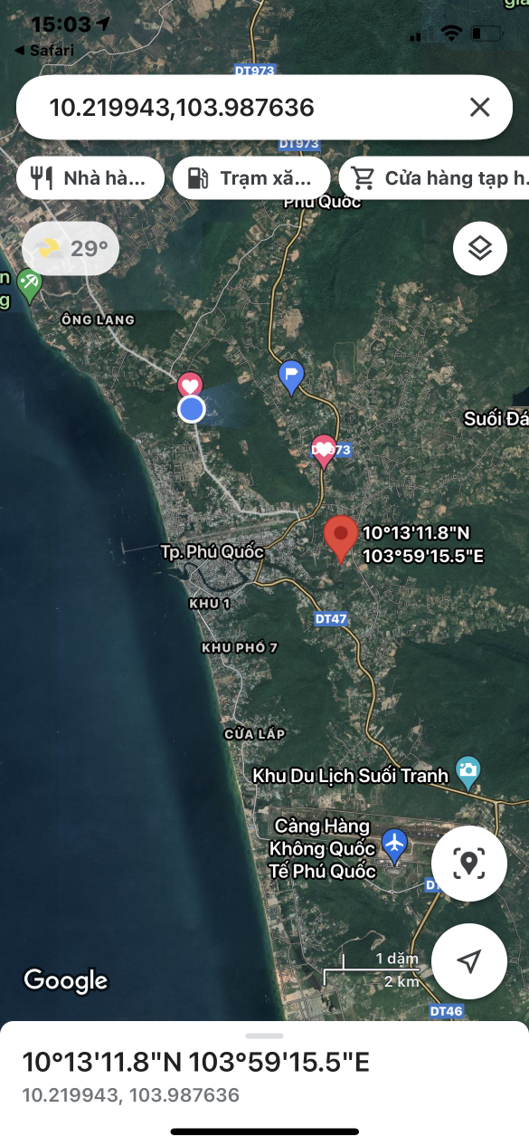 Bán bán  đất nông nghiệp 124.5m² , giá 1.35 tỷ tại đường Tuyến Tránh, Xã Dương Tơ, Thành phố Phú Quốc, Kiên Giang
