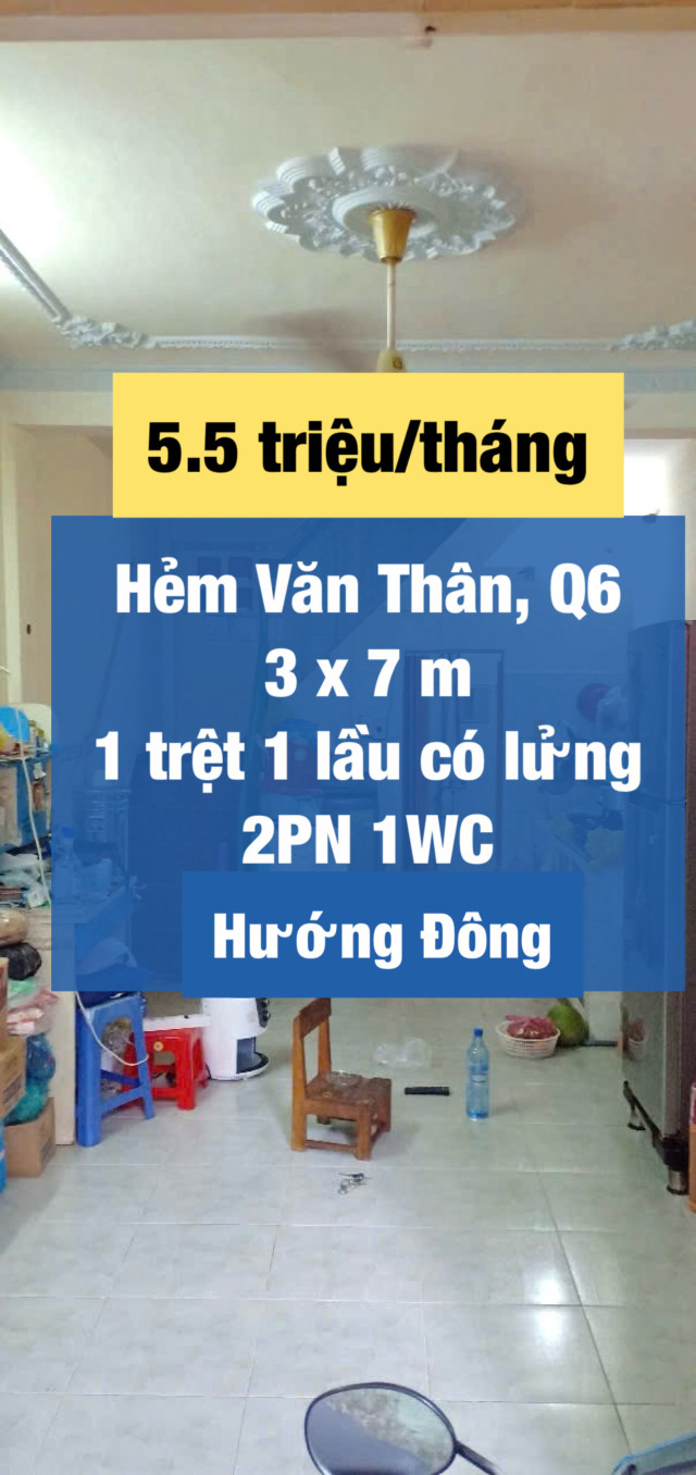 Cho thuê nhà siêu rẻ Văn Thân chỉ 5.5 triệu