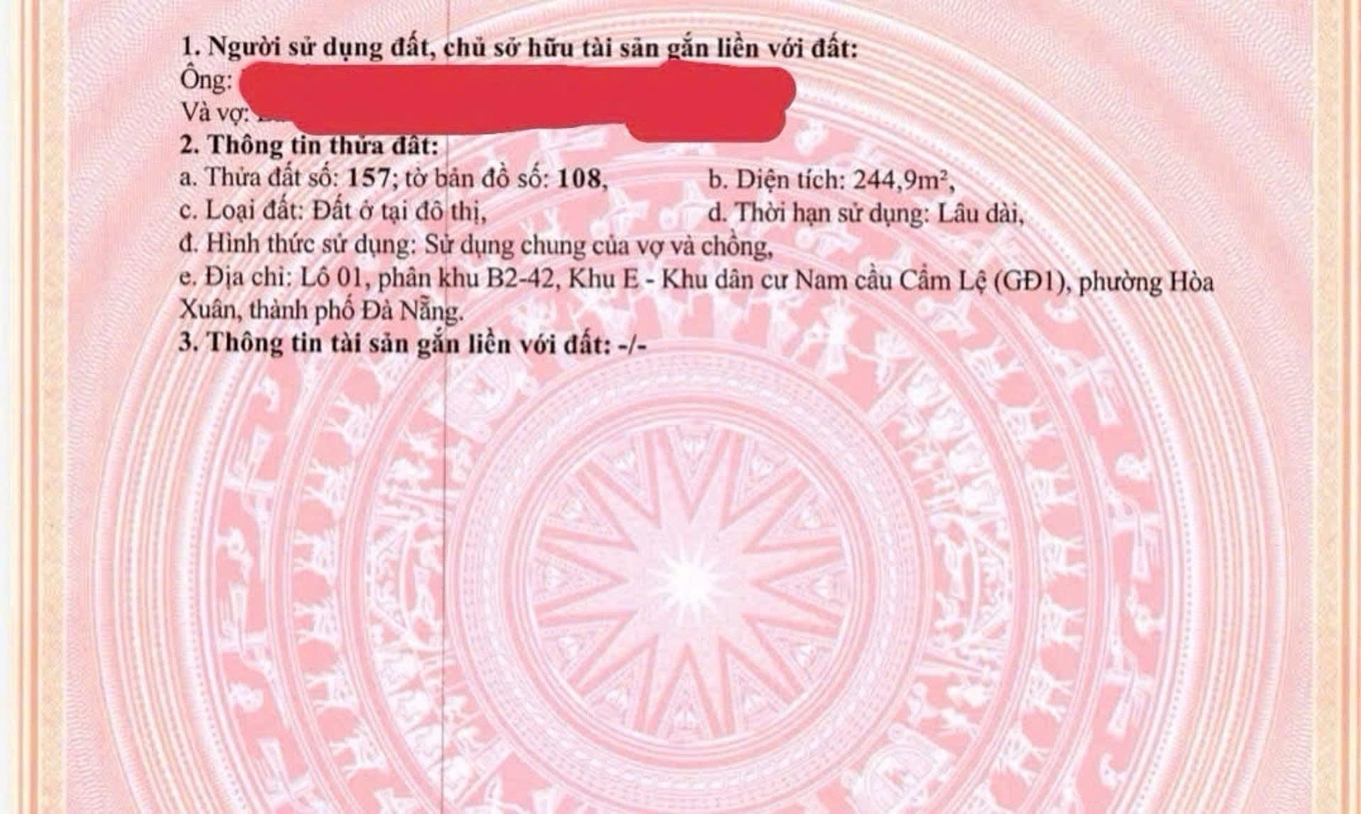 📌📌📌LÀM VIỆC TRỰC TIẾP GIÁ TỐT !!! Bán đất Văn Tiến Dũng, Hòa Xuân