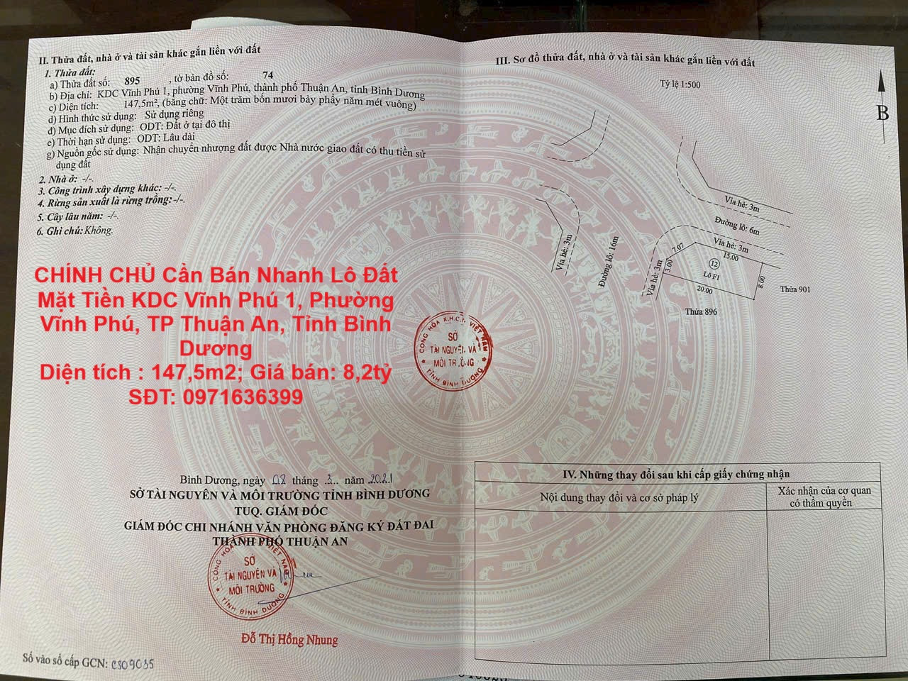CHÍNH CHỦ Cần Bán Nhanh Lô Đất Mặt Tiền hiện có nhà cấp 4 chắc chắn đang cho thuê 10tr/1 tháng Vị Trí Tại TP Thuận An, Bình Dương