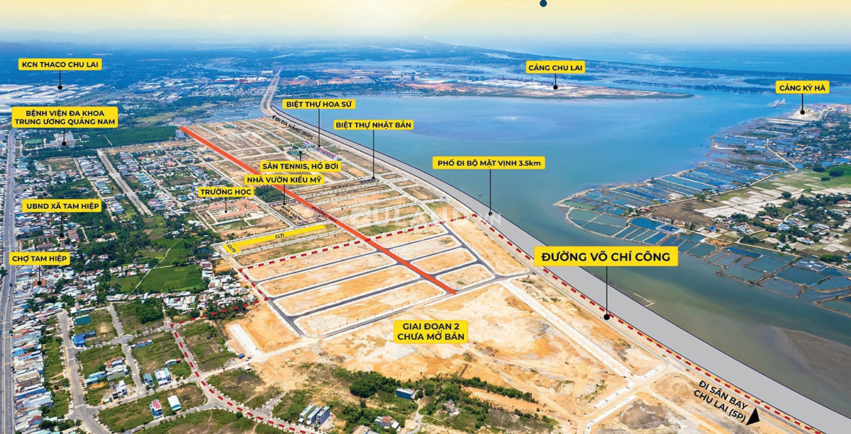 Bán đất nền Vịnh biển khu đô thị biển cạnh sân bay Chu Lai sở hữu lâu dài
