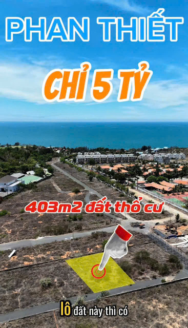 Bán lô 2 Võ Nguyên Giáp, ăn theo dự án Sun Group - 403m2 full thổ cư giá 5 tỷ. LH: 0974090487
