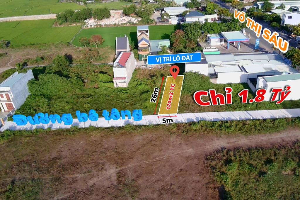 🏡 BÁN ĐẤT HẺM ĐƯỜNG VÕ THỊ SÁU – P. LONG TÂM, TP. BÀ RỊA