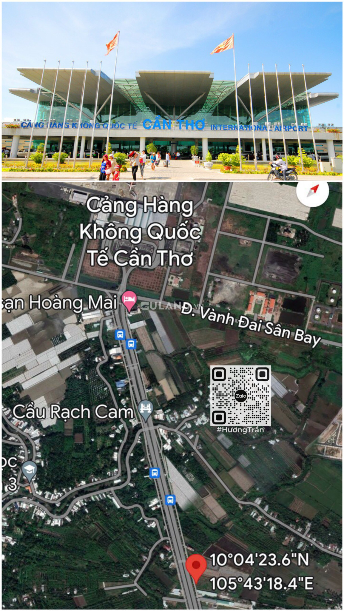 Bán đất lớn 2259m2 (full thổ cư) mặt tiền Sân Bay Cần Thơ, đường Võ Văn Kiệt