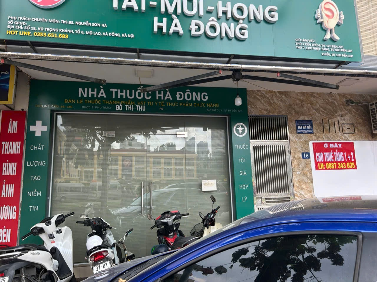 Cho Thuê Văn phòng, mặt bằng kinh doanh ở 18 Vũ Trọng khánh Hà Đông, Hà Nội