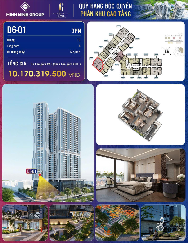 Mở bán căn hộ 3PN , căn góc cực thoáng tại dự án chung cư cao cấp Kepler Tower, giá bán đã bao gồm VAT, KPBT và được bàn giao full nội thất cao cấp từ CĐT. Liên hệ em Oanh 0966983 để xem nhà mẫu miễn phí!