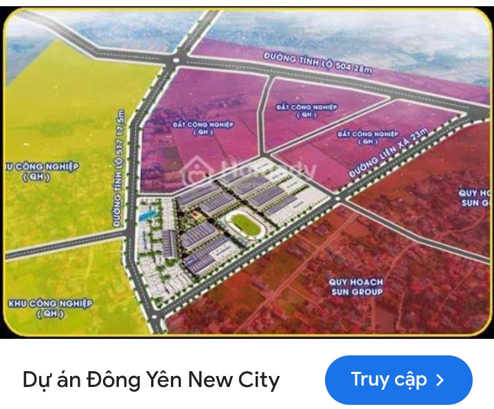 Lô liền kề số 12 khu đấu giá thôn yên doãn, xã đông yên, đường rộng 13m rãi thảm, cách KCN 1 con đường