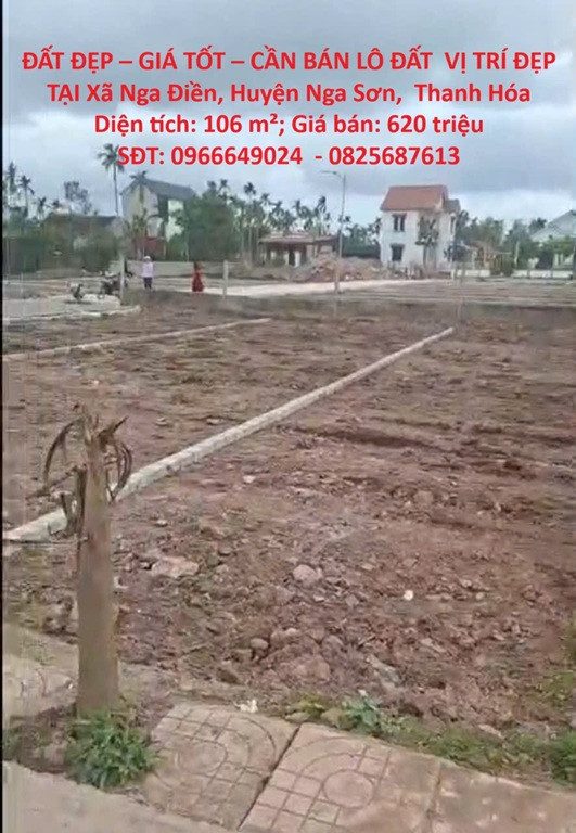 ĐẤT ĐẸP – GIÁ TỐT – CẦN BÁN LÔ ĐẤT  VỊ TRÍ ĐẸP TẠI Xã Nga Điền, Huyện Nga Sơn,  Thanh Hóa