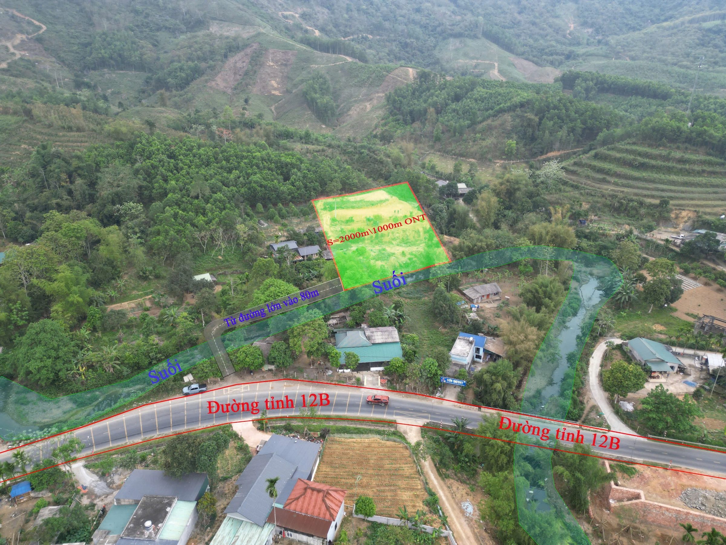 ĐẤT KIM BÔI HÒA BÌNH 2000M² BÁM SUỐI GIÁ RẺ CÓ 1000M² THỔ CƯ GIÁ CHỈ HƠN 1TR/M²