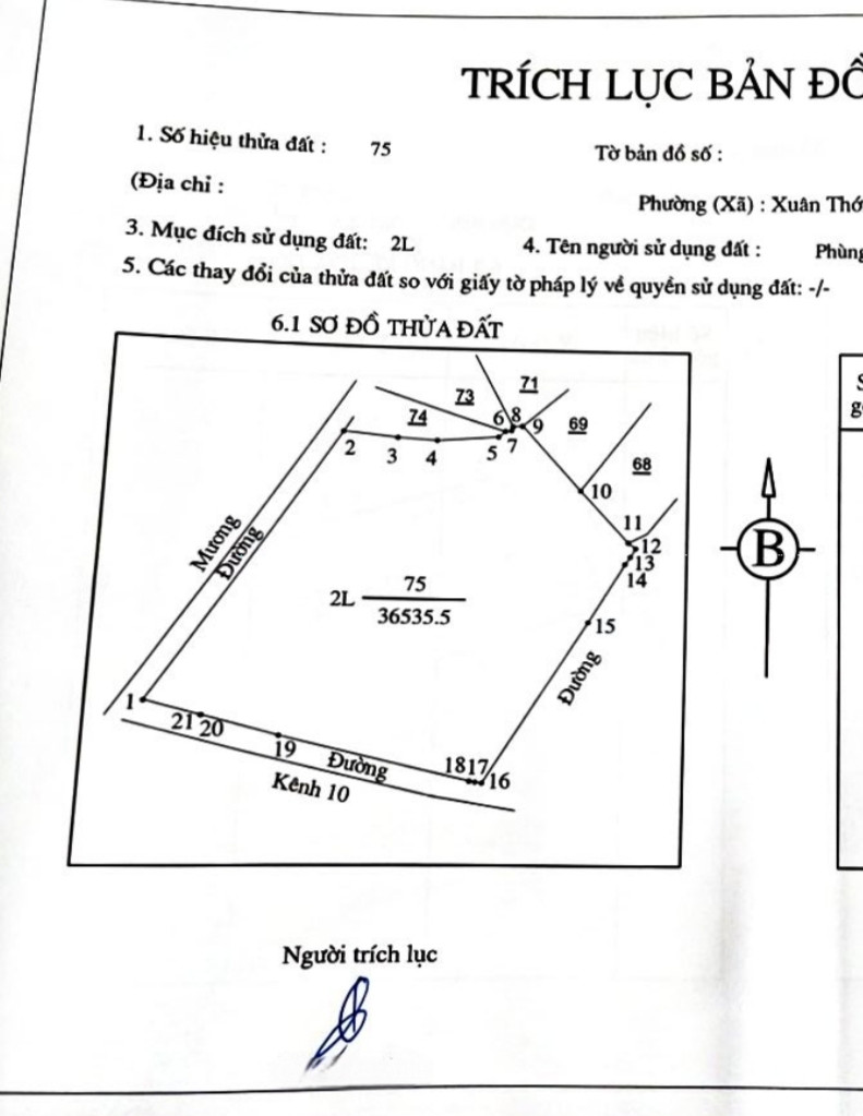 Bán đất 36764.7m² ngang 188m giá 102 tỷ Xã Xuân Thới Sơn
