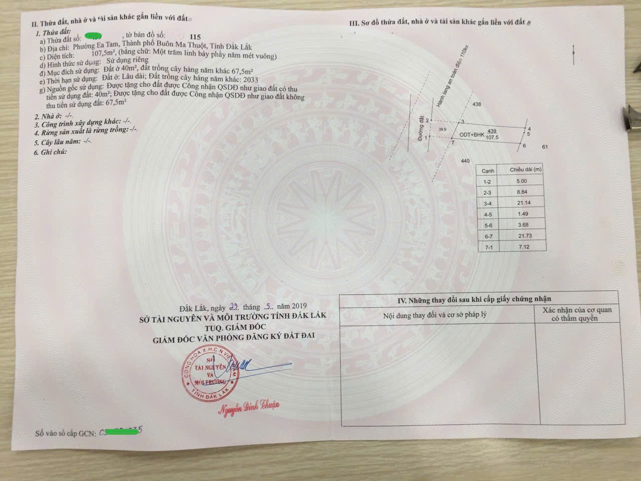 CHÍNH CHỦ BÁN NHÀ CẤP 4 – PHƯỜNG EA TAM, TP. BUÔN MA THUỘT