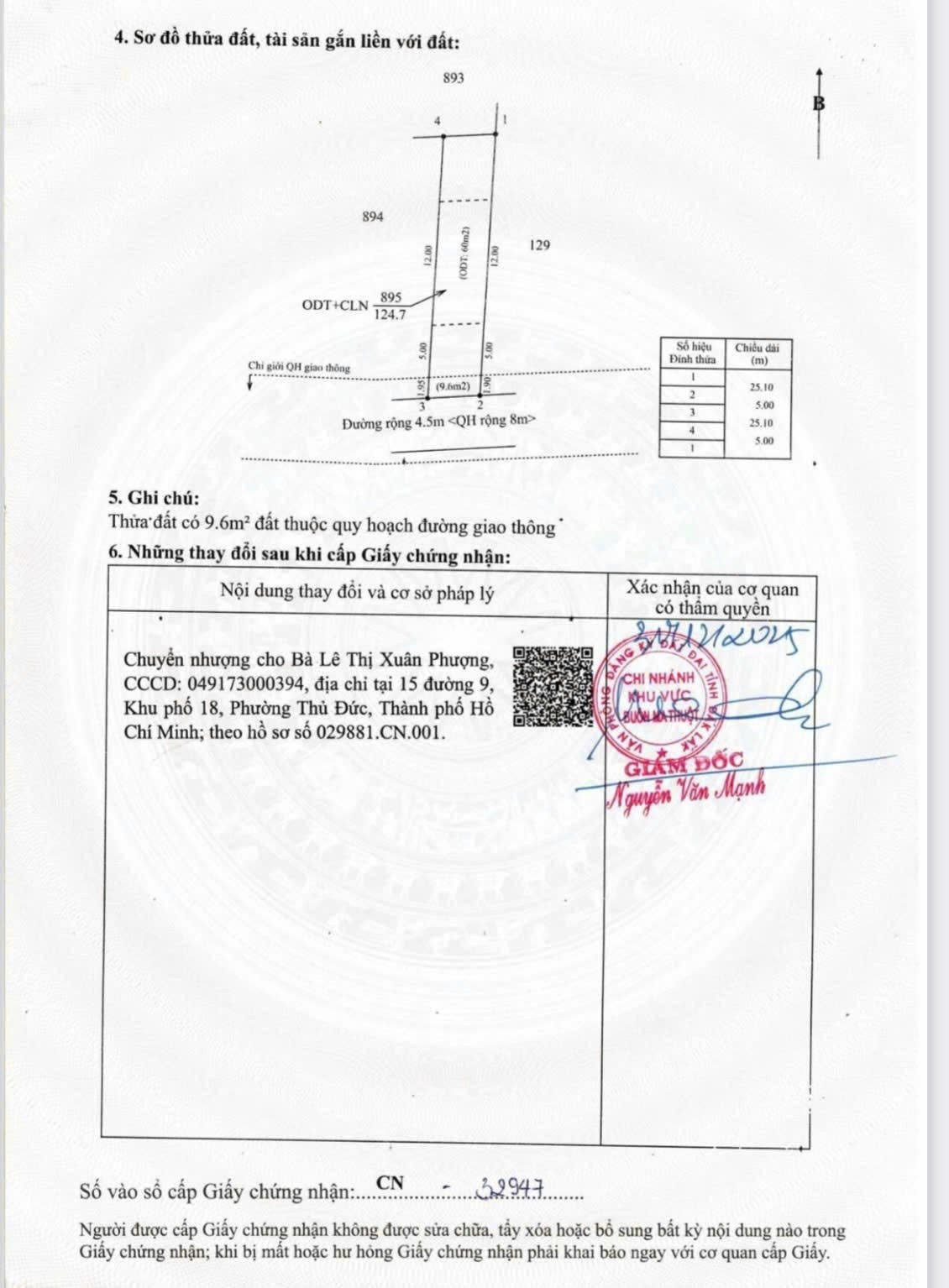 Bán nhà 124.7m² có sẵn 60m² thổ cư ngang 5m giá 2.39 tỷ tại Đường Y Wang Phường Ea Kao