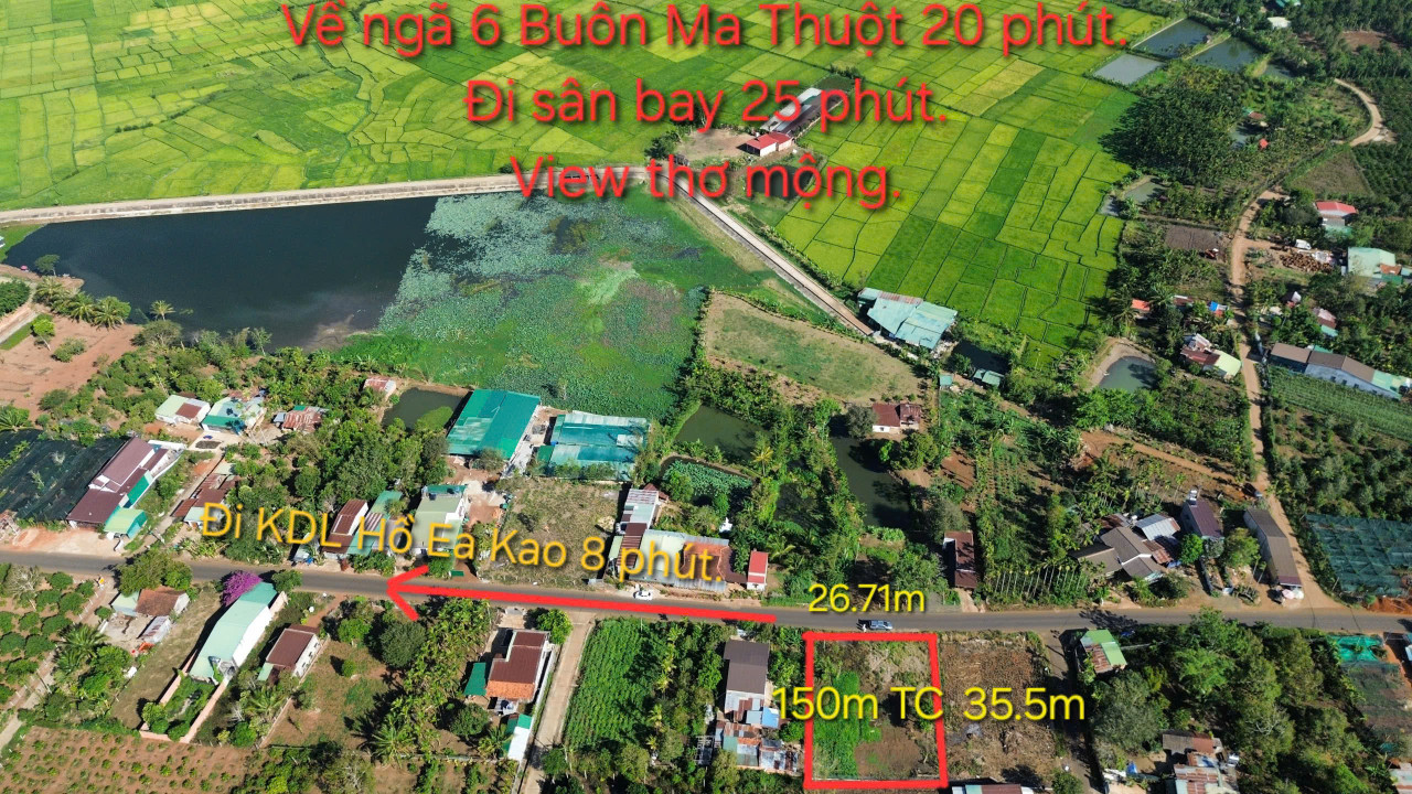 Chính chủ bán nhanh lô đất xã Ea Kao, Tp. Buôn Ma Thuột, cần bán giá rẻ hơn trục đường 20%.