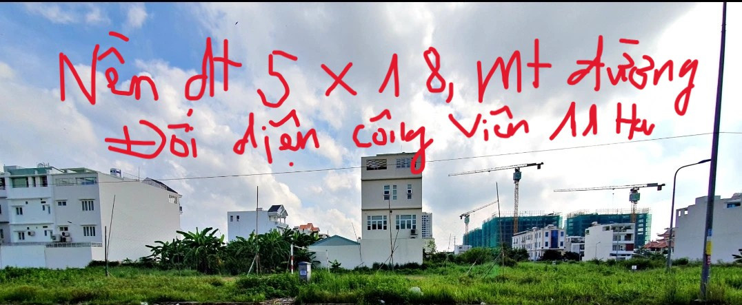 Bán đất 90m², đối diện công viên 11ha, dự án Khu dân cư Phú Nhuận 1,2, thạch mỹ lợi