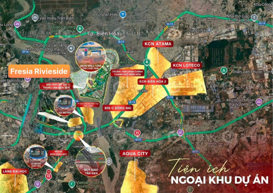 Fresia Riverside – Căn hộ view 3 mặt sông chỉ từ 1,75 TỶ,  đối diện Aeon Mall Biên Hòa