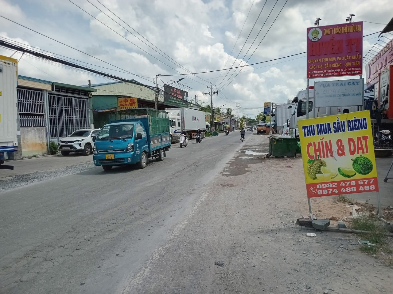 Bán đất mặt tiền TL 868, ngay chợ Cây Bã Đậu, full thổ, ngang 7,5 mét.