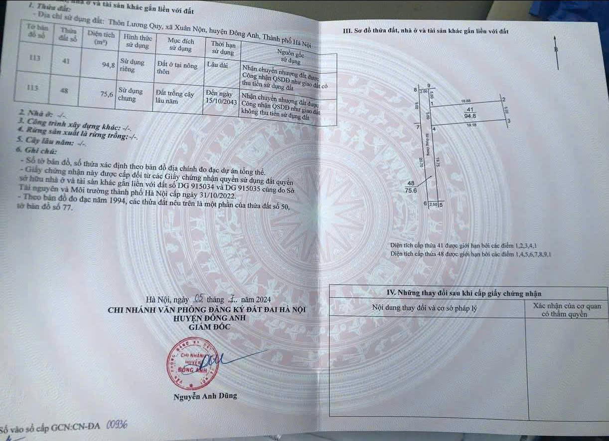 🔥 SIÊU PHẨM 94.8m2 ĐẦU TƯ TẠI LƯƠNG QUY – THƯ LÂM – ĐÔNG ANH 🔥