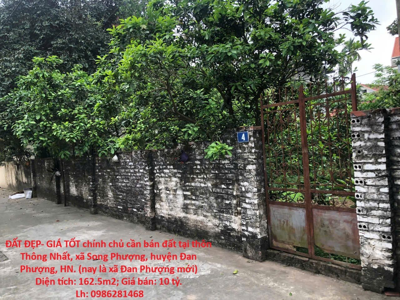 ĐẤT ĐẸP- GIÁ TỐT chính chủ cần bán đất tại thôn Thông Nhất, xã Song Phượng, huyện Đan Phượng, HN