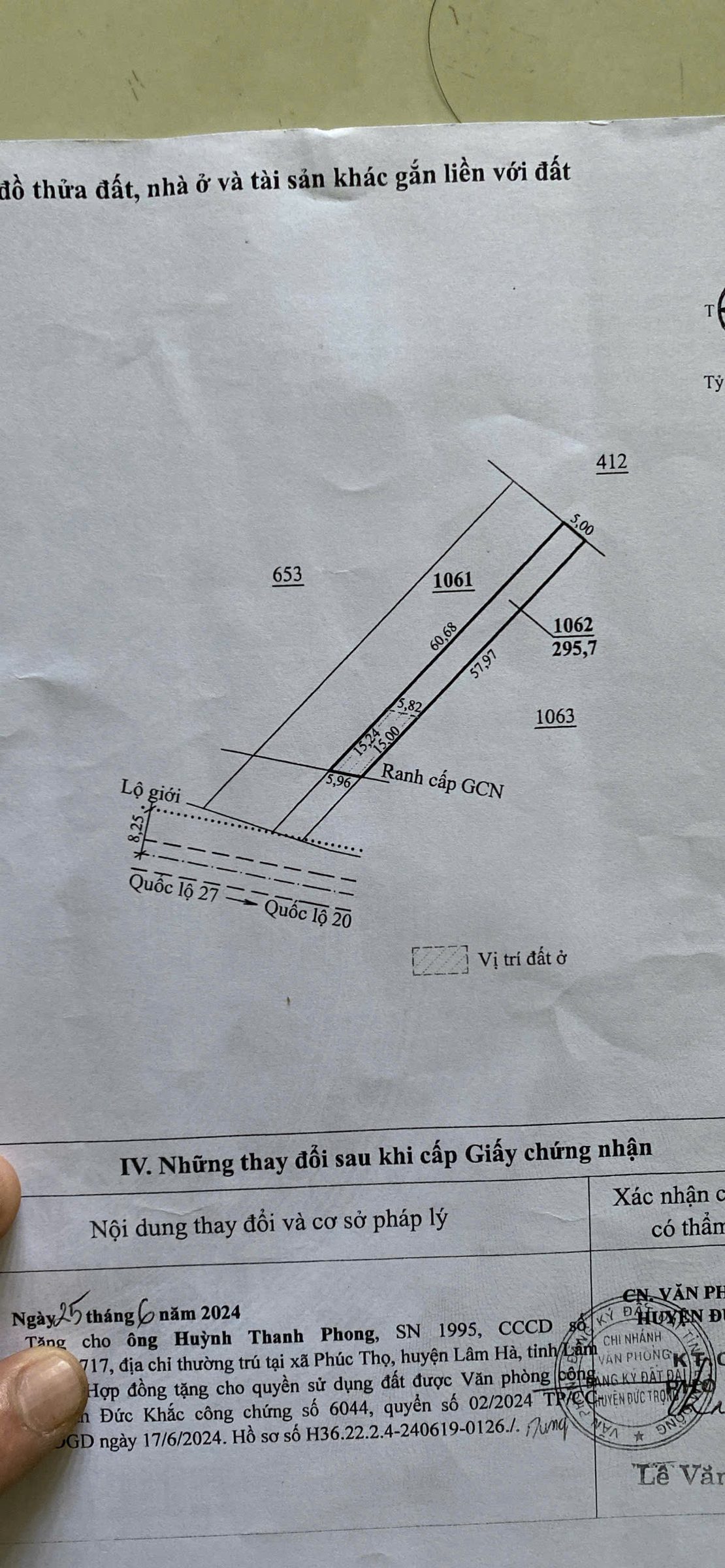 Cần Bán Đất Liên Hiệp, huyện Đức Trọng, tỉnh Lâm Đồng.