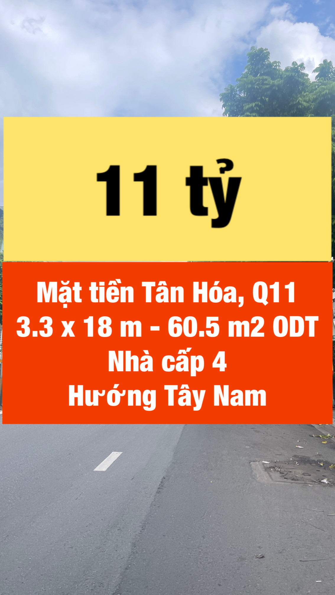Mặt tiền kinh doanh Tân Hóa