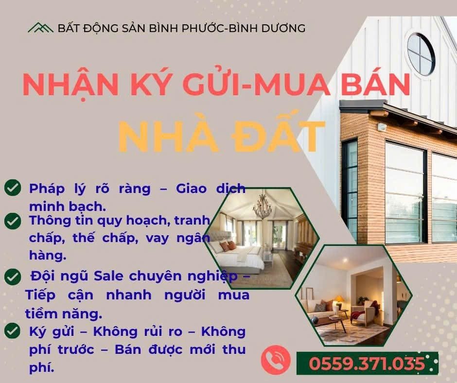 Nhận ký gửi mua bán nhà đất khu vực Bình Dương,Long An,Đồng Nai,Khu vực lân cận TPHCM. LH 0559371035 Bảo Ngọc