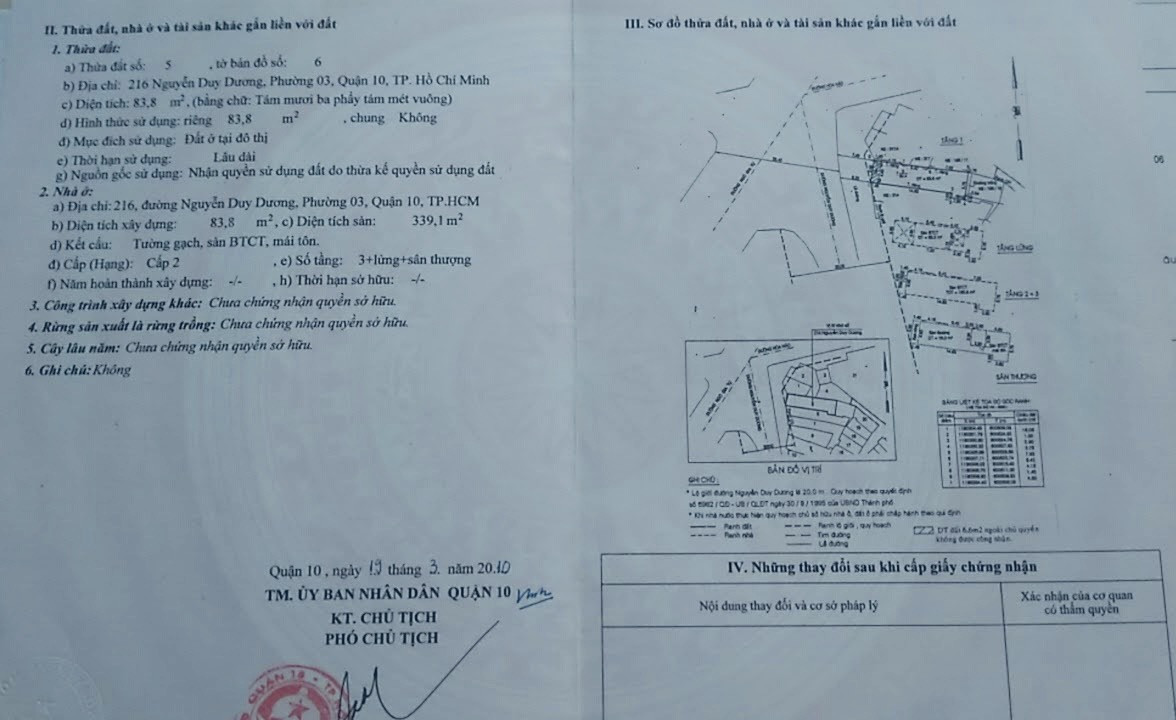 Bán nhà Nguyễn Duy Dương, P3, Q10