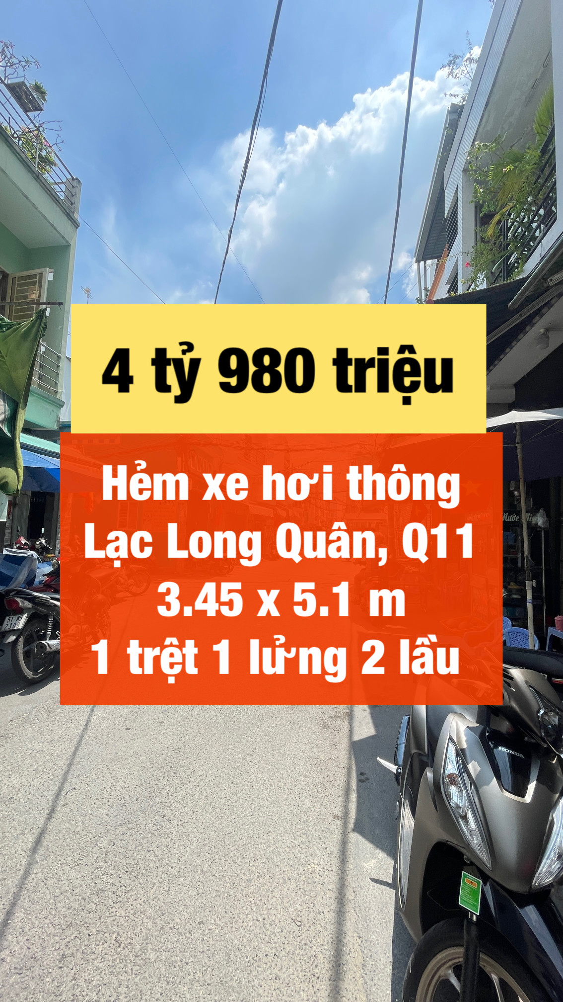 Nhà đẹp hẻm xe hơi kinh doanh được Lạc Long Quân !