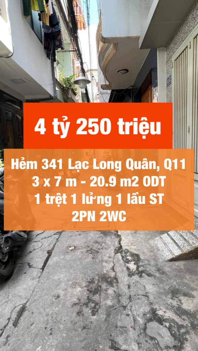 Nhà giá tốt Lạc Long Quân chỉ 4.25 tỷ !